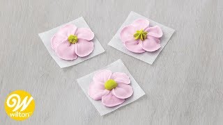 How to Add a Center to Icing Flowers  Wilton [upl. by Noswal]