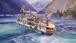 Ugears Research Vessel Assemble Me Explore with Me [upl. by Acinemod487]