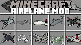 Minecraft AIRPLANE MOD  TRAVEL TO AIRPORT TO TAKE PLANES AND HELICOPTERS  Minecraft Mods [upl. by Eylhsa677]