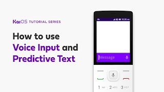 How to use voice input and predictive text on KaiOS phone [upl. by Trow]