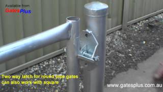 Gate Latch 2 way for round pipe and square [upl. by Aronas]