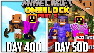 We Spent 500 Days in ONE BLOCK Minecraft Heres What Happened ft NotPaulGG [upl. by Avilla]