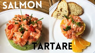 How to make Salmon Tartare  2 Way Avocado and Orange  Quick and Easy Recipe [upl. by Yeaton]