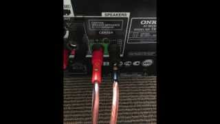 How to Install Banana Plugs on Onkyo AV Receivers and Amps [upl. by Calandria798]