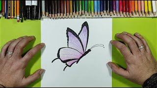 Como dibujar una mariposa 🦋 paso a paso 21  How to draw a butterfly 🦋 21 [upl. by Laefar]