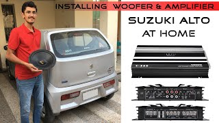 Sub Woofer amp Amplifier installation Tutorial in Suzuki Alto VXL [upl. by Ecilahs131]