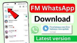 How To Download FM Whatsapp Latest Version 2025  FM Whatsapp Download 2025 [upl. by Pessa526]