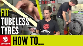 How To Fit Tubeless MTB Tyres  Mountain Bike Maintenance [upl. by Ehtnax]