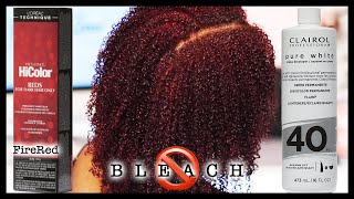 How To Dye Natural Curly Hair At Home NO BLEACH  Loreal Technique HiColor Red Fire  Jasmine Zena [upl. by Ierdna]