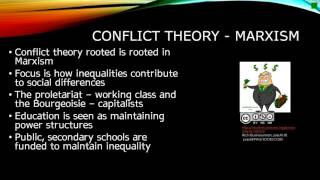 Functionalism and Conflict Theory  Education [upl. by Neyuh]