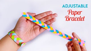 Easy Paper Bracelet  Adjustable Friendship Band [upl. by Nissie]