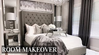 EXTREME Bedroom Makeover  LUXE ON A BUDGET Room Transformation [upl. by Esertak]