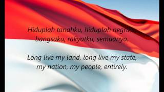 Indonesian National Anthem  quotIndonesia Rayaquot IDEN [upl. by Fabri]