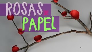 ¿Cómo hacer rosas de papel Flores de papel fáciles [upl. by Cristine328]