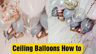 How to do ceiling Balloons Featuring Helibox Helium Cannister [upl. by Amanda]