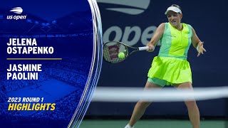 Jelena Ostapenko vs Jasmine Paolini Highlights  2023 US Open Round 1 [upl. by Othe]