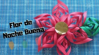 Flor de Nochebuena hecha de papel [upl. by Odrareve]