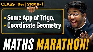 Class 10th Maths Maha Marathon  Some App of Trigonometry amp Coord Geometry 🔥  Shobhit Nirwan [upl. by Agnew]