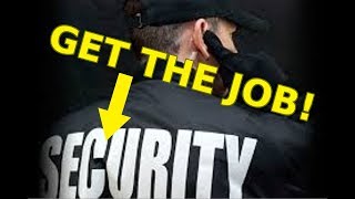 Get a SECURITY Job Requirements amp Interview [upl. by Nohsad843]