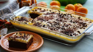 Easy Orange  Mandarin Chocolate Cake With Coffee Syrup [upl. by Heigho]