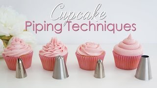 Cupcake Piping Techniques Tutorial [upl. by Syverson]