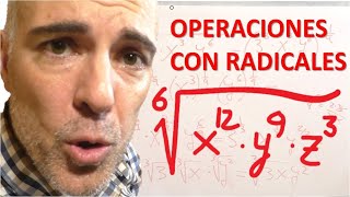 OPERACIONES CON RADICALES SIMPLIFICAR RAÍCES [upl. by Nnaacissej]