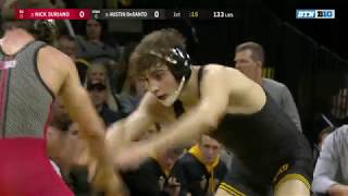 133 LBS 3 Nick Suriano Rutgers vs 8 Austin DeSanto Iowa  Big Ten Wrestling [upl. by Mohkos]