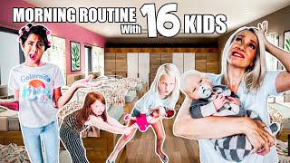 MORNING ROUTINE with 16 KiDS [upl. by Nolrev]