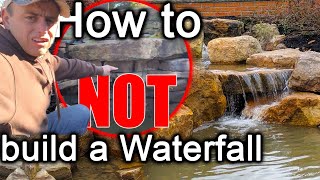 How to Build a NATURAL Looking waterfall and tips n tricks on what NOT to do [upl. by Ddart]