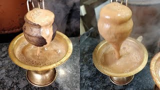 TANDOORI CHAI  Extremely Hot Pot Tea  Indian Street Food [upl. by Ydok]