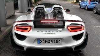 Porsche 918 Spyder Sound  Start Ups Revs amp In Action On Track [upl. by Glaudia]