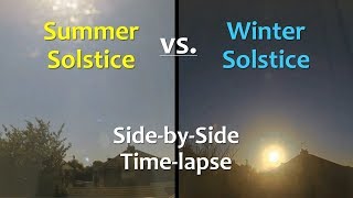 Summer Solstice vs Winter Solstice SidebySide Timelapse [upl. by Eicart]