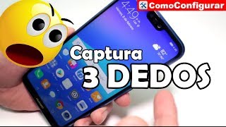 Cómo hacer capturas de pantalla con tres dedos huawei P20 Lite Manual comoconfigurar [upl. by Alikee]