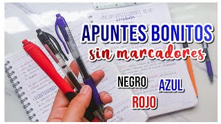 APUNTES BONITOS SIN PLUMONES Rojo negro y azul  DanielaGmr ♥ [upl. by Packston297]