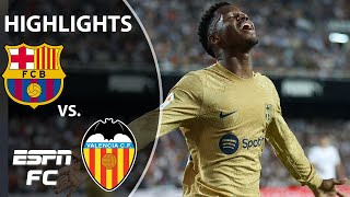 Valencia vs Barcelona  LaLiga Highlights  ESPN FC [upl. by Ahab]