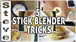 5 STICK BLENDER TRICKS  Immersion Blender Recipes [upl. by Letizia]