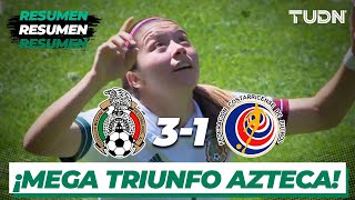 Resumen y goles  México 31 Costa Rica  Amistoso Internacional Femenil 2021  TUDN [upl. by Trahern]