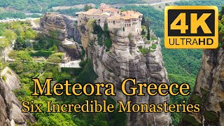 Meteora Greece Six Incredible Monasteries 70 min in 4K [upl. by Yssirc906]