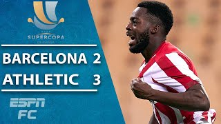 Athletic Bilbao pull off EPIC comeback vs Barcelona to win Spanish Supercopa  ESPN FC Highlights [upl. by Jeremiah]