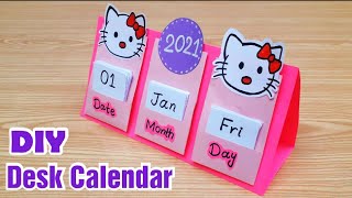 How to make New Year 2021 Desk Calendar  DIY Calendar  Handmade Desk Calendar  New Year Crafts [upl. by Esirahs]