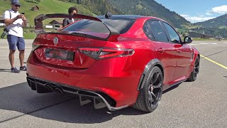 Alfa Romeo Giulia GTAm  Exhaust Sounds Visual Review amp Accelerations [upl. by Acinnej]