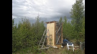 Tutorial Building an Outhouse  Offgrid living in Alaska [upl. by Goddord]