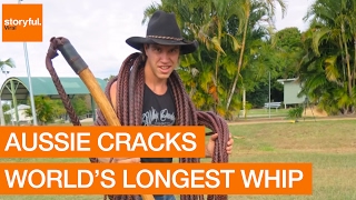 Aussie Cracks Worlds Longest Whip [upl. by Novanod892]