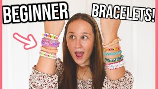 7 BRACELETS For BEGINNERS RainbowLoom [upl. by Reham]