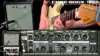 Roland CUBE80GXCUBE40GX Guitar Amplifier Sound Preview [upl. by Mackey]