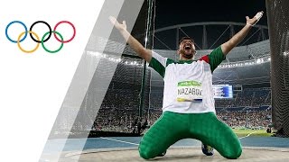 Nazarov wins historic gold in Mens Hammer Throw [upl. by Aieki85]