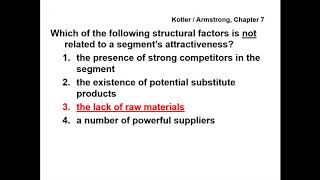 Principles of Marketing  QUESTIONS amp ANSWERS  Kotler  Armstrong Chapter 7 [upl. by Lamoureux]