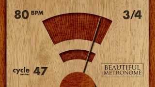 80 BPM 34 Wood Metronome HD [upl. by Otiv61]