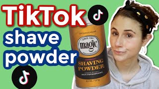 Tiktok magic shaving powder dermatologist reviews Dr Dray [upl. by Koffler]