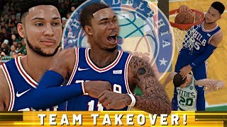 NBA 2K19 MyCAREER  Team Takeover BEN SIMMONS INSANE CONTACT DUNKS [upl. by Merwin]